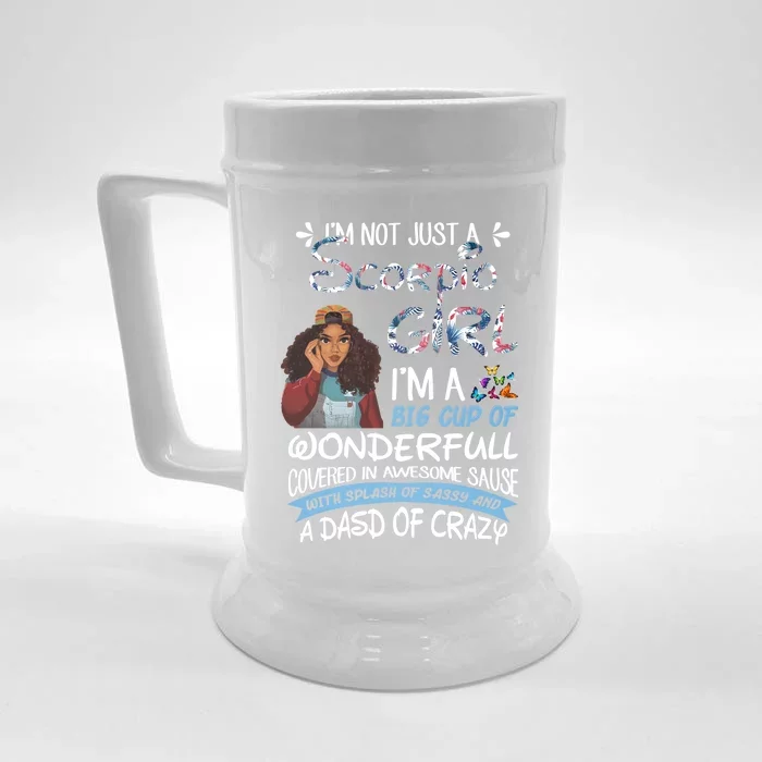 Scorpio Big Wonderfull Covered In Awesome Sassy And Crazy Gift Front & Back Beer Stein