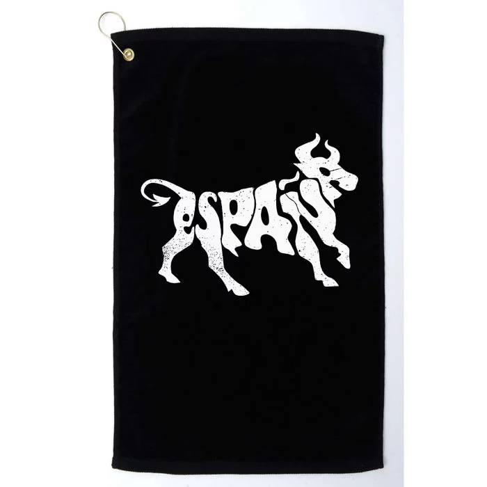 Spain Bull Word Art  Cool Espana funny  Animal Platinum Collection Golf Towel