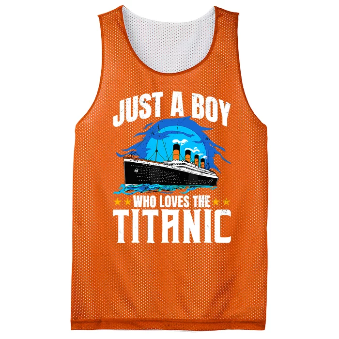 Ship Boy Who Just Love The Rms Titanic Christmas Pajama Boy Mesh Reversible Basketball Jersey Tank