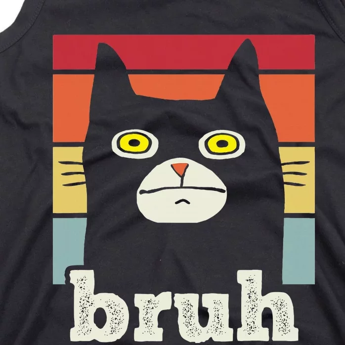 Saying Bruh With Cat Greetings Ns Tank Top