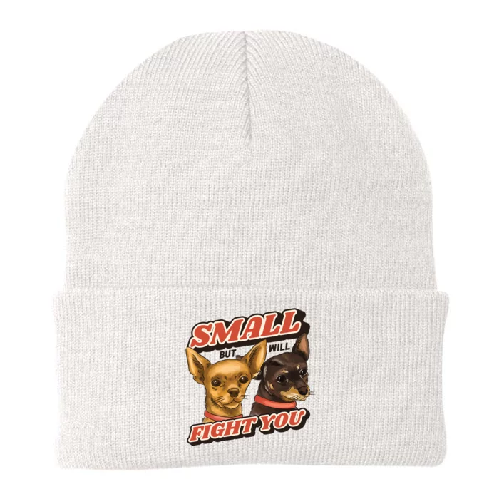 Small But Will Fight You Puppy Knit Cap Winter Beanie