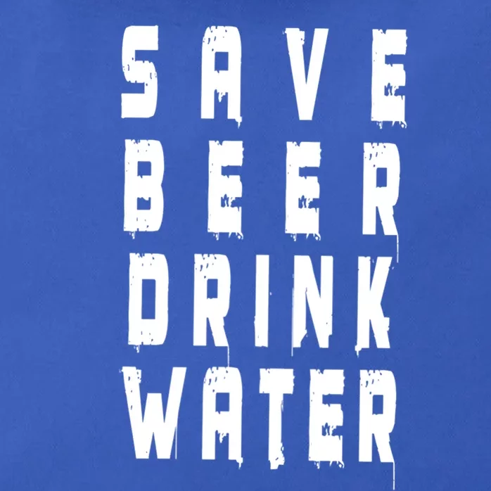 Save Beer Water Funny Gift Zip Tote Bag