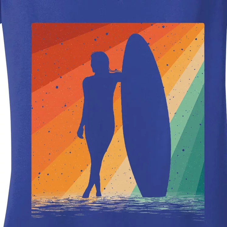 Surf Board Water Women's V-Neck T-Shirt