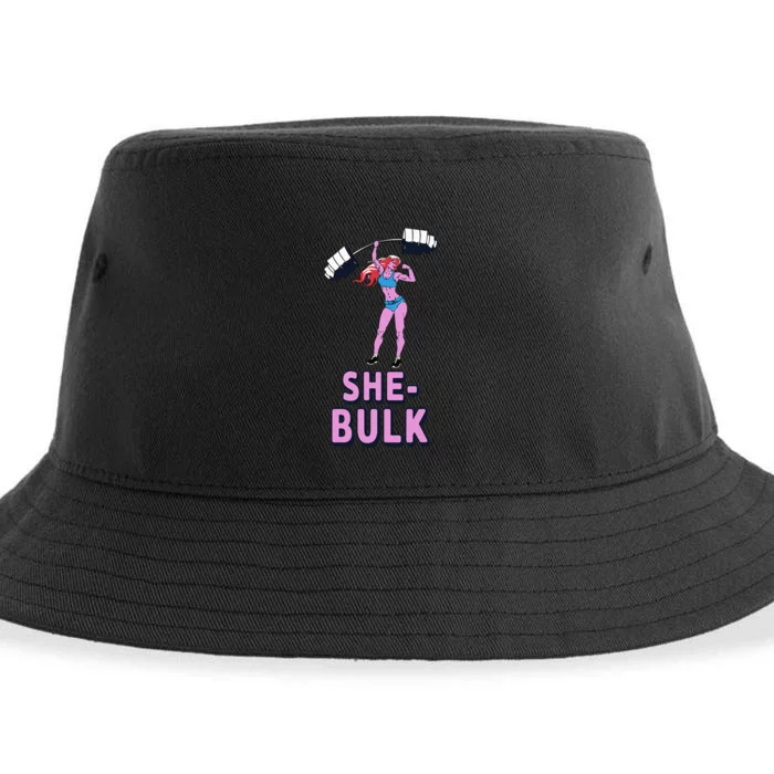 She Bulk Weightlifting Bodybuilding Gym Fitness Sustainable Bucket Hat