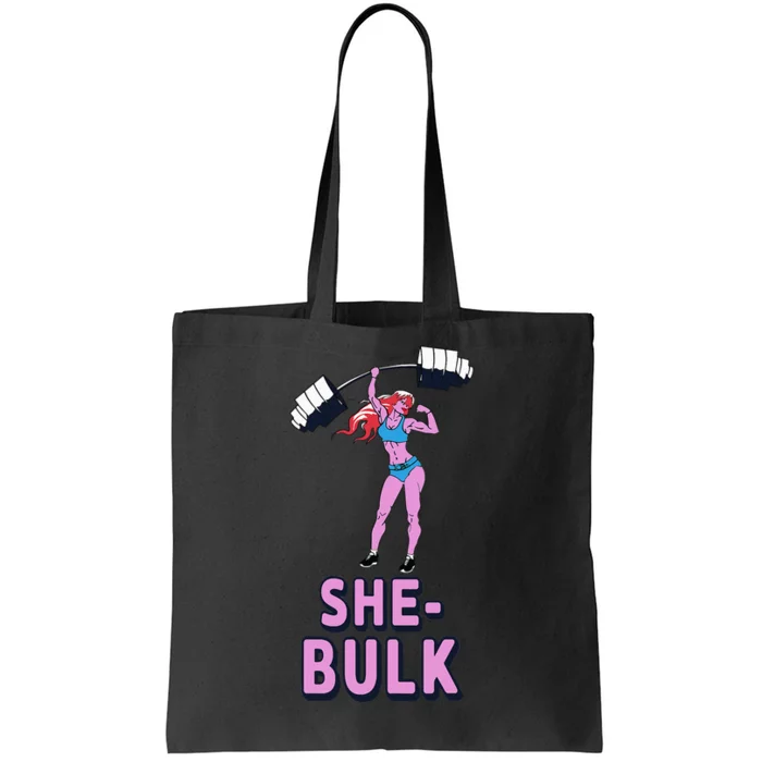 She Bulk Weightlifting Bodybuilding Gym Fitness Tote Bag