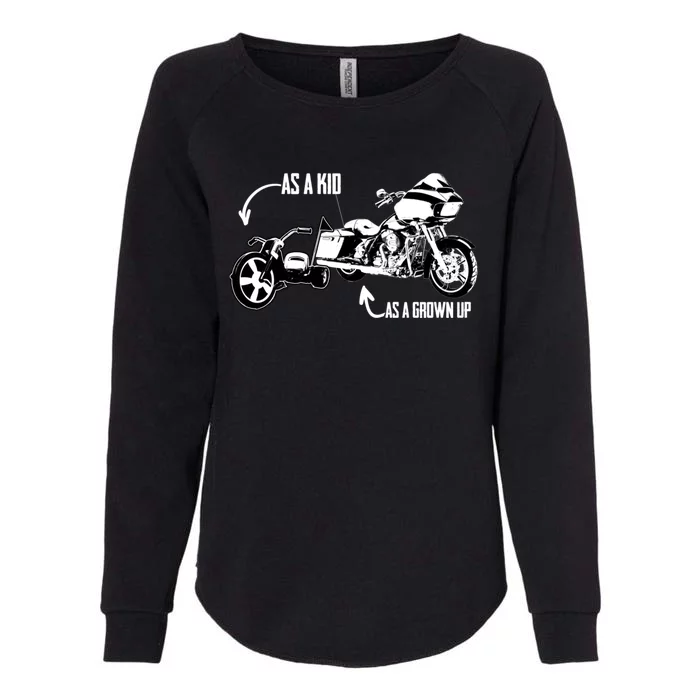 SS Big Wheel Tricycle Road Glide Motorcycle Design Womens California Wash Sweatshirt