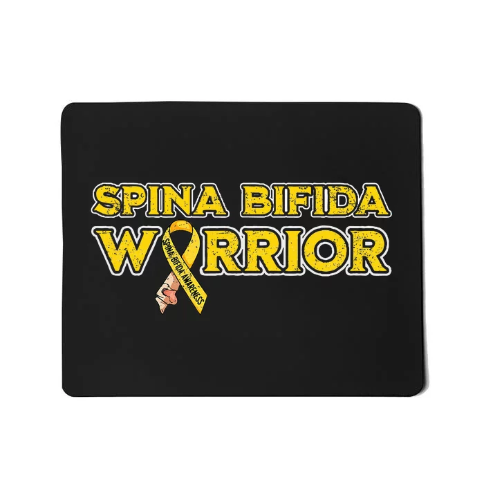 Spina Bifida Warrior Yellow Ribbon Mousepad