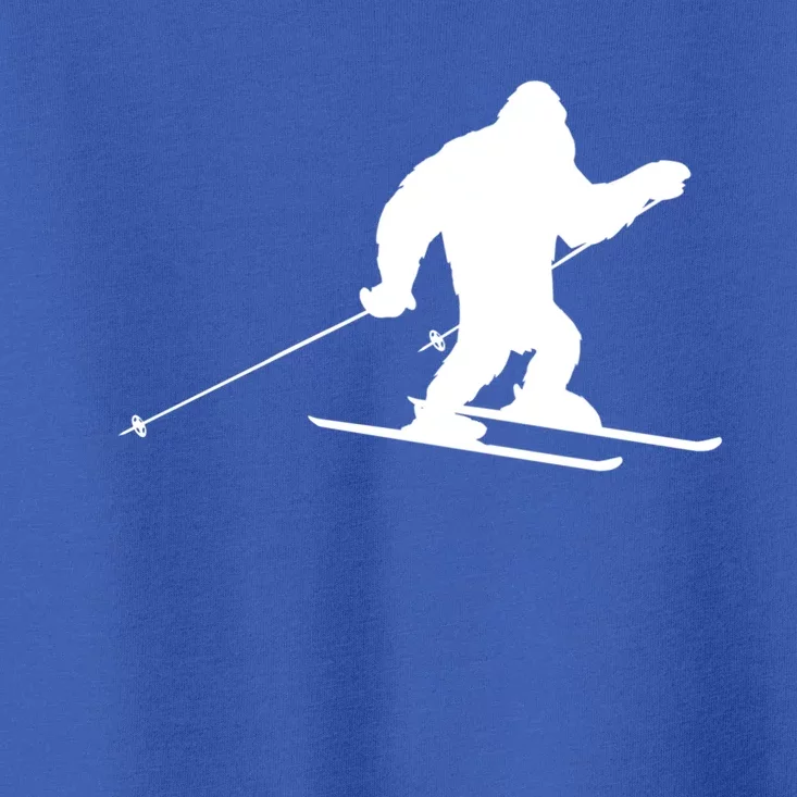 Skiing Bigfoot Winter Skiing Ski Instructor Gift Toddler T-Shirt