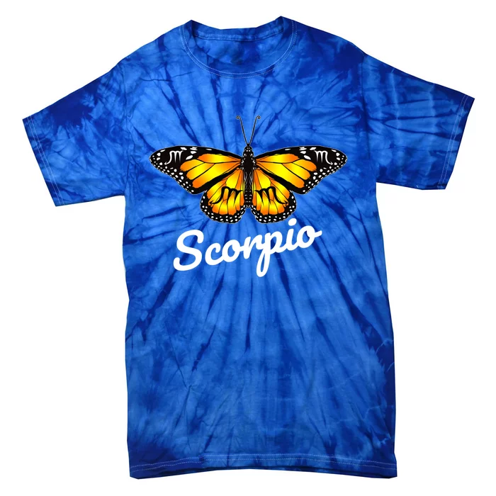 Scorpio Butterfly Wings With Scorpio Zodiac Sign Cute Gift Tie-Dye T-Shirt