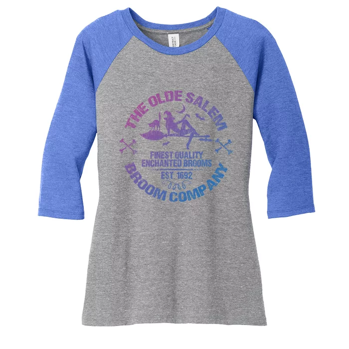 Sexy Basic Witch Olde Salem Broom Company Emblem Herbalist Cute Gift Women's Tri-Blend 3/4-Sleeve Raglan Shirt