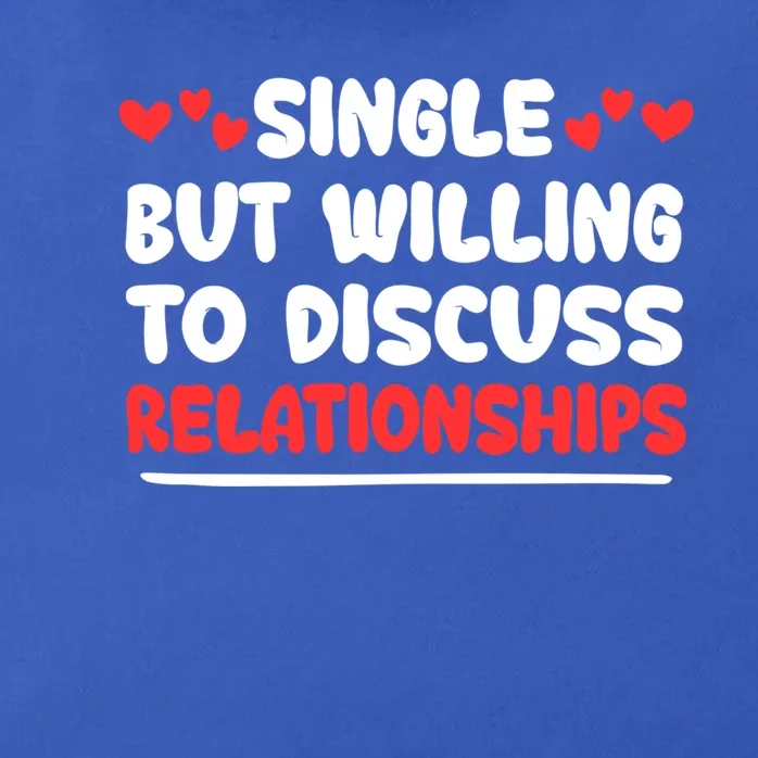 Single But Willing To Discuss Relationships Gift Vgiftday Cool Gift Zip Tote Bag