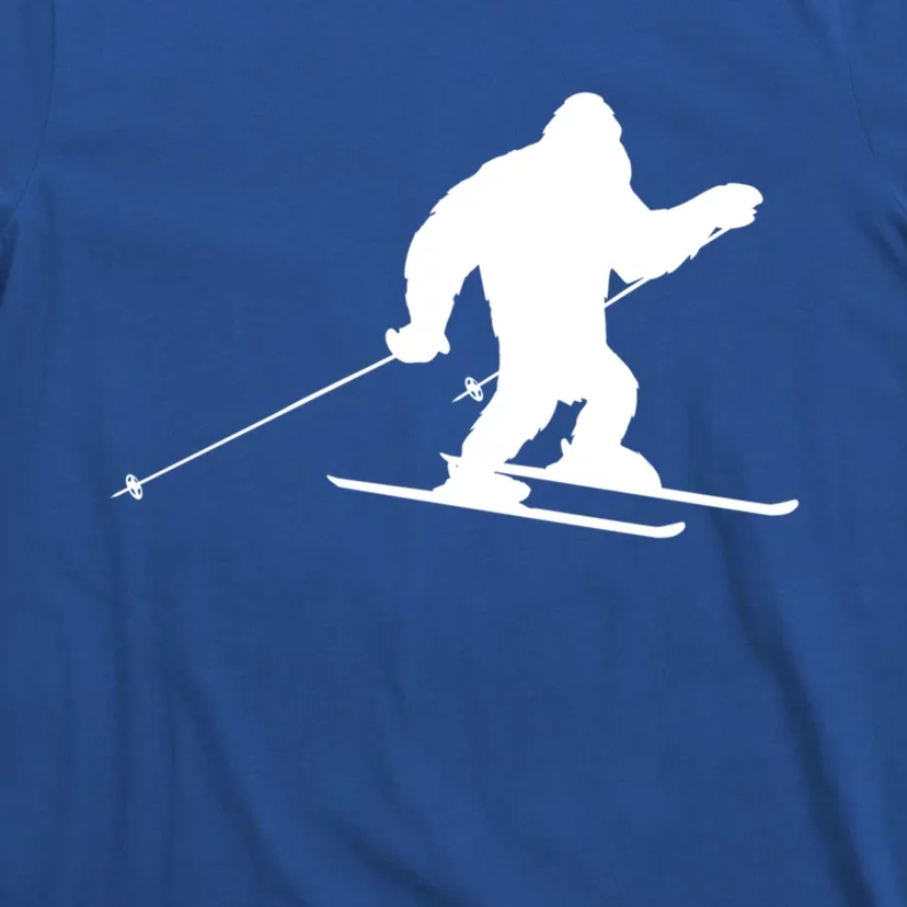 Skiing Bigfoot Winter Skiing Ski Instructor Gift T-Shirt