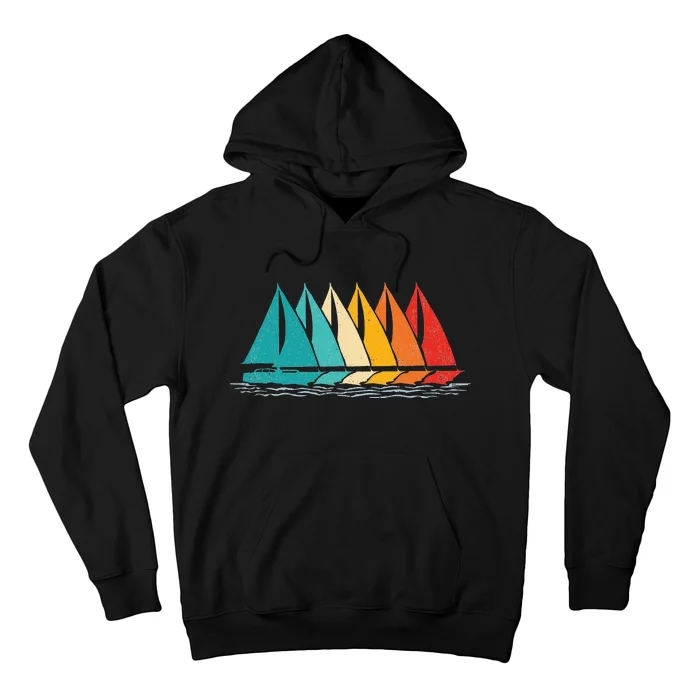 Sailing Boat Yacht Sailor Nautical Retro Sunset Sail Hoodie