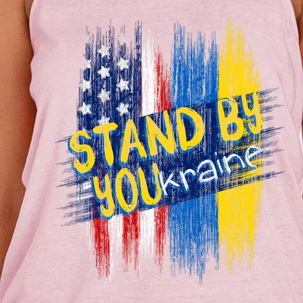 Stand By YOUkraine Women's Knotted Racerback Tank