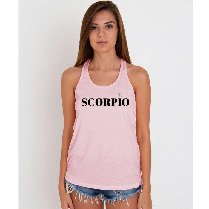 Scorpio Best Zodiac Astrology Birthday Sign And Cute Gift Women's Knotted Racerback Tank