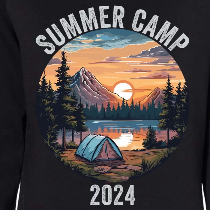 Summer Camp 2024 Fun Outdoors Camper Life Bonfire Camp Fire Funny Camping Womens California Wash Sweatshirt