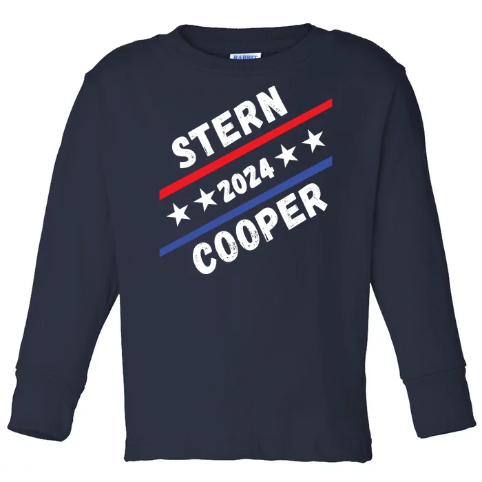 Stern Cooper 2024 Elect Sterncooper Funny Presidential 2024 Campaign Election Toddler Long Sleeve Shirt