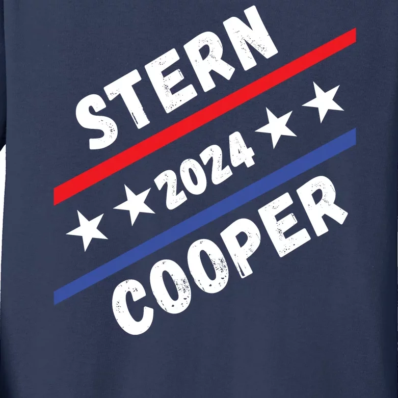 Stern Cooper 2024 Elect Sterncooper Funny Presidential 2024 Campaign Election Kids Long Sleeve Shirt