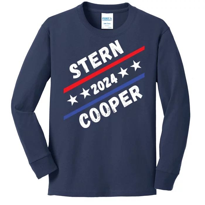 Stern Cooper 2024 Elect Sterncooper Funny Presidential 2024 Campaign Election Kids Long Sleeve Shirt