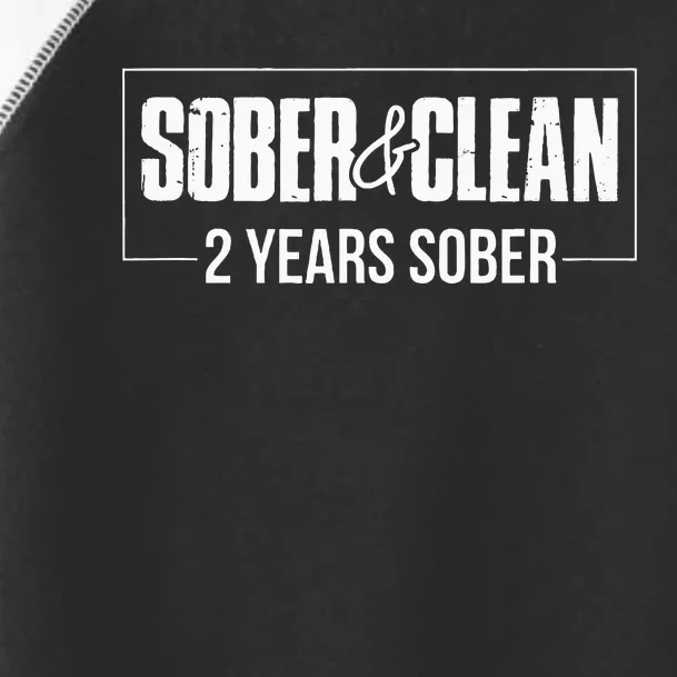 Sober & Clean 2 Years Sobriety Gift Sober Anniversary Gift Toddler Fine Jersey T-Shirt