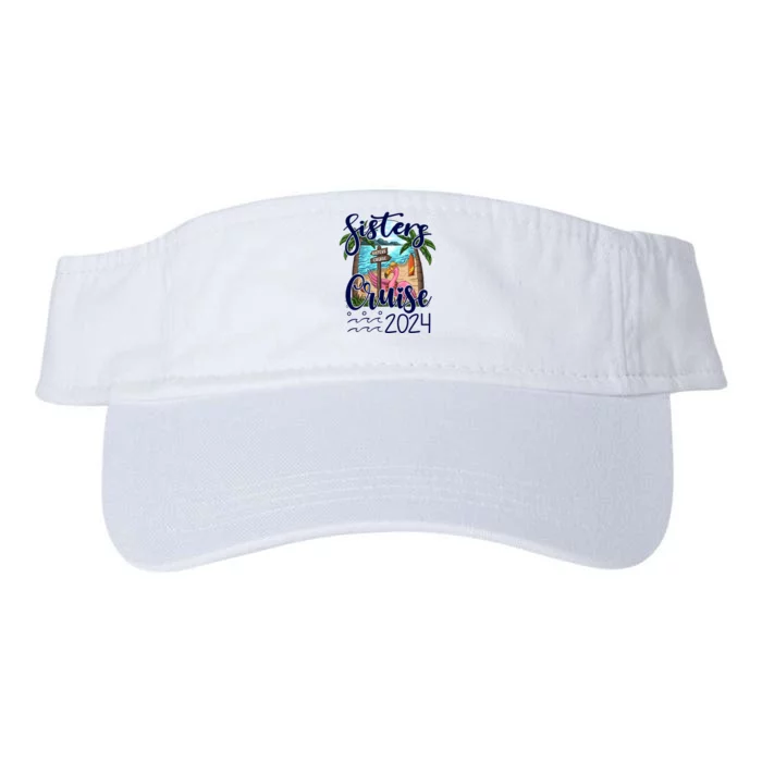 Sisters Cruise 2024 Matching Flamingo Cruise Squad Valucap Bio-Washed Visor