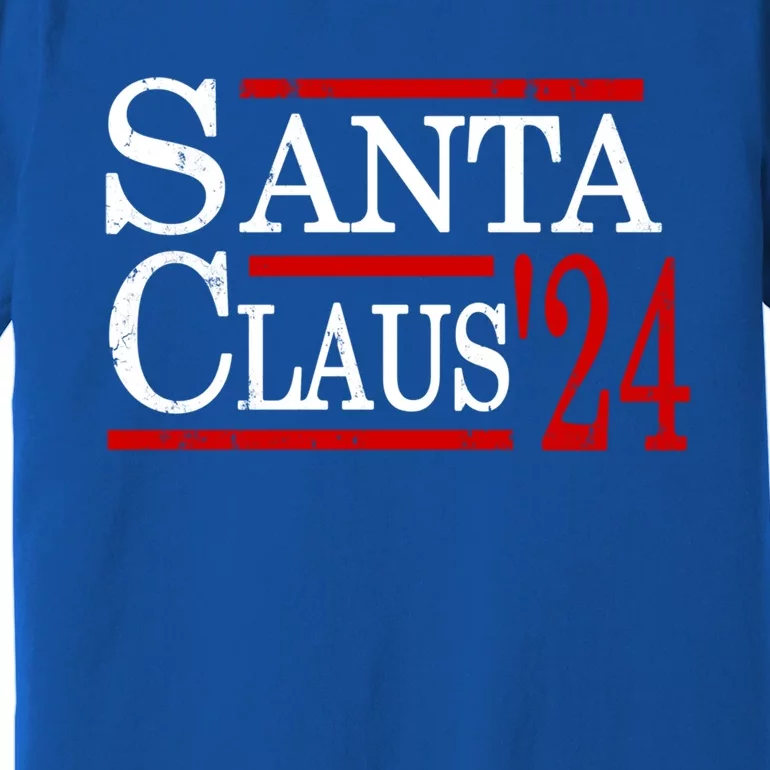 Santa Claus 2024 President Funny Christmas Xmas Holiday Meaningful Gift Premium T-Shirt