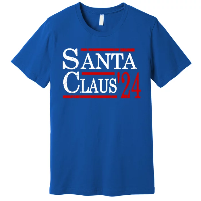 Santa Claus 2024 President Funny Christmas Xmas Holiday Meaningful Gift Premium T-Shirt