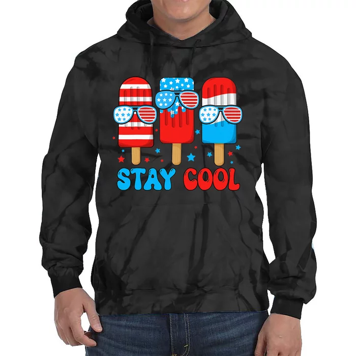 Stay Cool 4th July Popsicle Tie Dye Hoodie