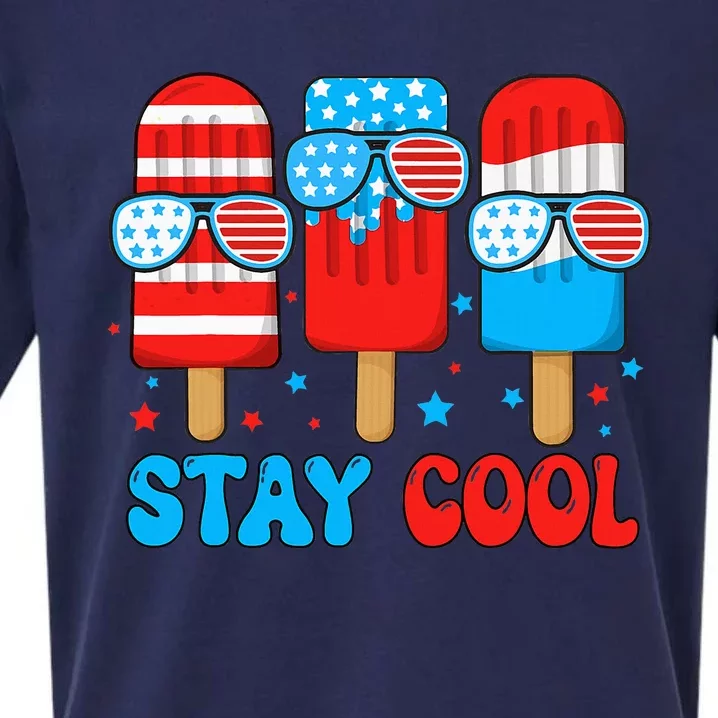 Stay Cool 4th July Popsicle Sueded Cloud Jersey T-Shirt