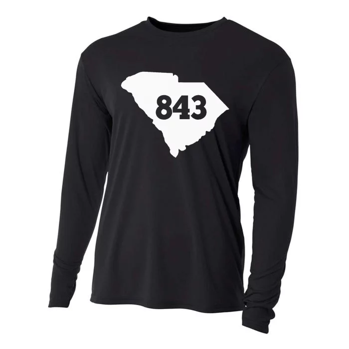 South Carolina 843 Area Code Cooling Performance Long Sleeve Crew