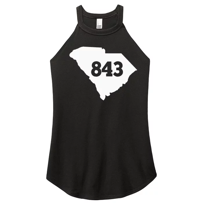 South Carolina 843 Area Code Women’s Perfect Tri Rocker Tank