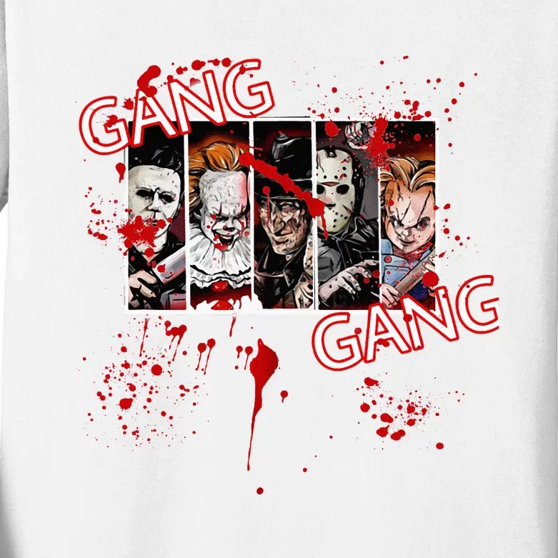 Scary Classic 90s Movie Gear For Halloween & Movie Buffs Kids Long Sleeve Shirt