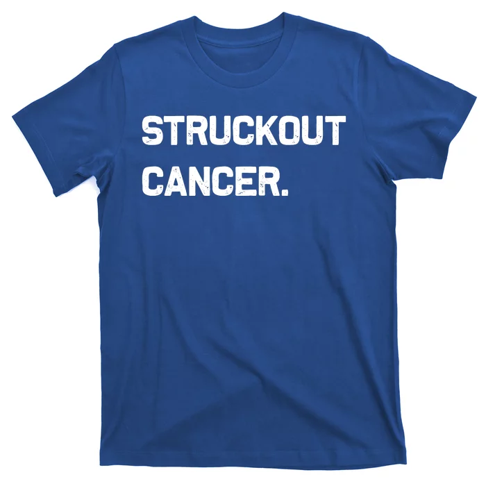 Struckout Cancer Awareness Walk Baseball For Men Women T-Shirt