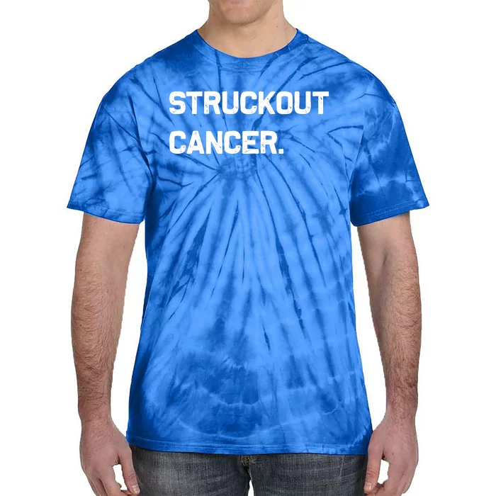 Struckout Cancer Awareness Walk Baseball For Men Women Tie-Dye T-Shirt