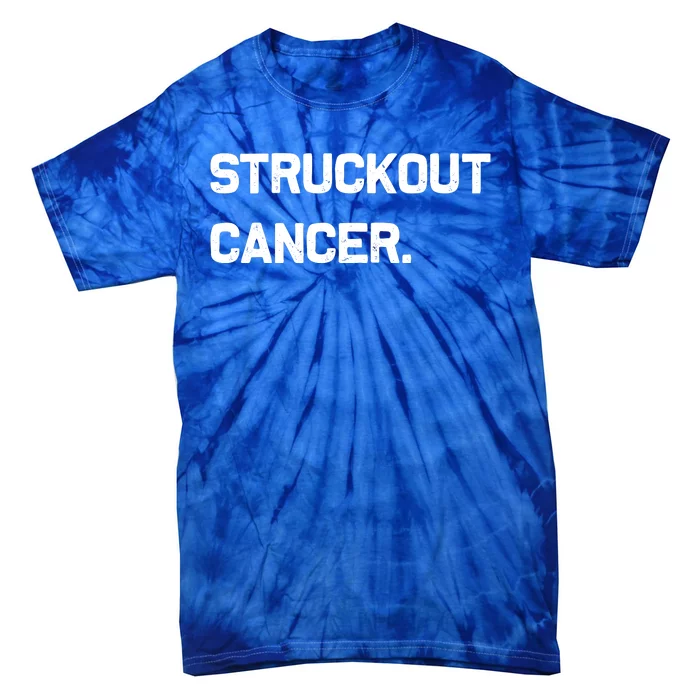 Struckout Cancer Awareness Walk Baseball For Men Women Tie-Dye T-Shirt