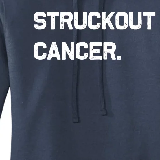 Struckout Cancer Awareness Walk Baseball For Men Women Women's Pullover Hoodie