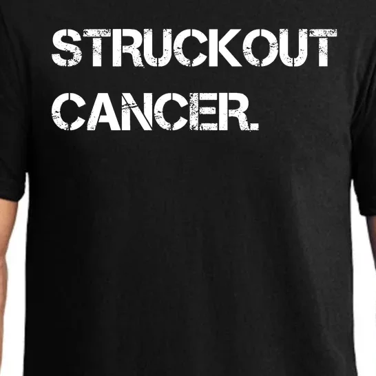 Struckout Cancer Awareness Walk Baseball For Men Women Pajama Set