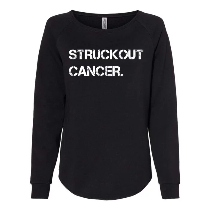 Struckout Cancer Awareness Walk Baseball For Men Women Womens California Wash Sweatshirt