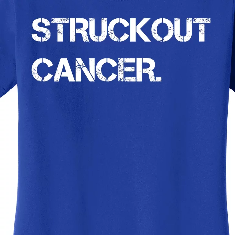 Struckout Cancer Awareness Walk Baseball For Men Women Women's T-Shirt