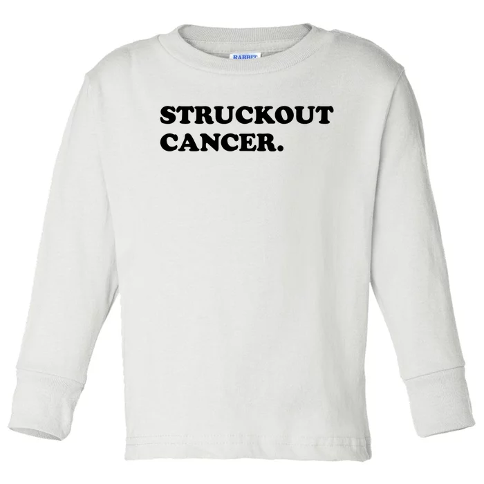 Struckout Cancer Awareness Walk Baseball For Men Women Toddler Long Sleeve Shirt