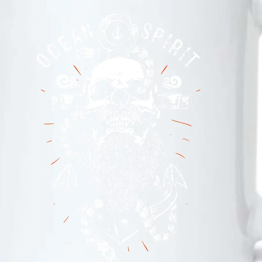 Skull Captain Anchor Black Color Changing Mug