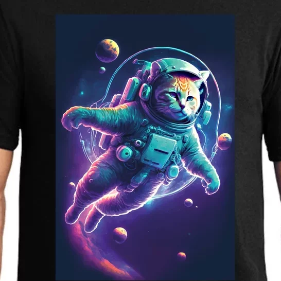 Space Cat Astronaut Catstronaut For Cat Lovers Graphic Gift Pajama Set