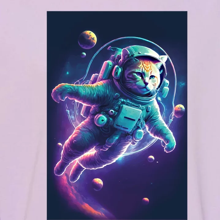 Space Cat Astronaut Catstronaut For Cat Lovers Graphic Gift Garment-Dyed Sweatshirt