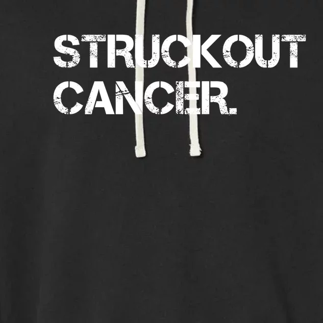 Struckout Cancer Awareness Walk Baseball For Men Women Garment-Dyed Fleece Hoodie