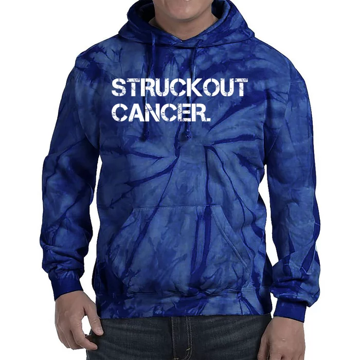 Struckout Cancer Awareness Walk Baseball For Men Women Tie Dye Hoodie