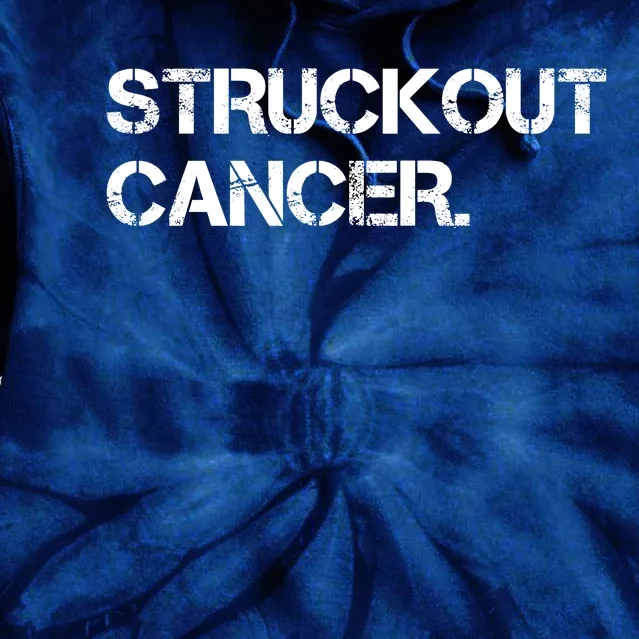 Struckout Cancer Awareness Walk Baseball For Men Women Tie Dye Hoodie