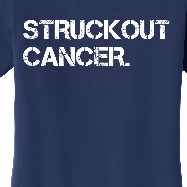 Struckout Cancer Awareness Walk Baseball For Men Women Women's T-Shirt