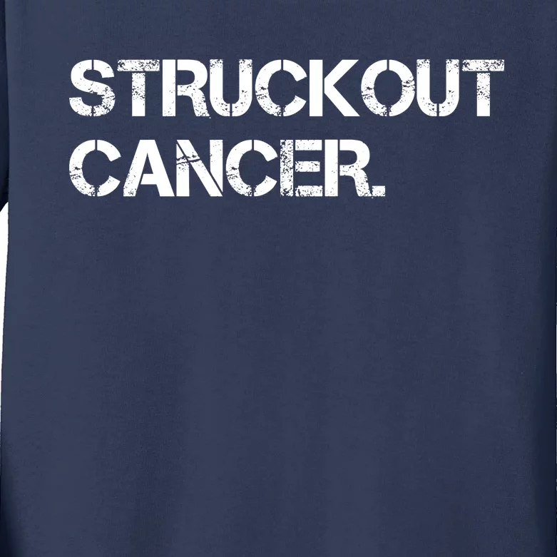 Struckout Cancer Awareness Walk Baseball For Men Women Kids Long Sleeve Shirt