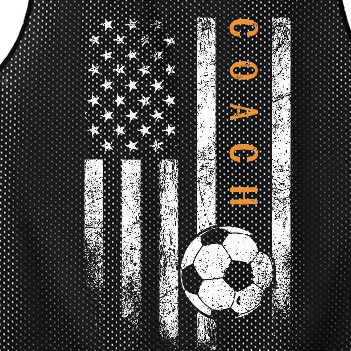 Soccer Coach American Flag Design Soccer Trainer Coaching Mesh Reversible Basketball Jersey Tank