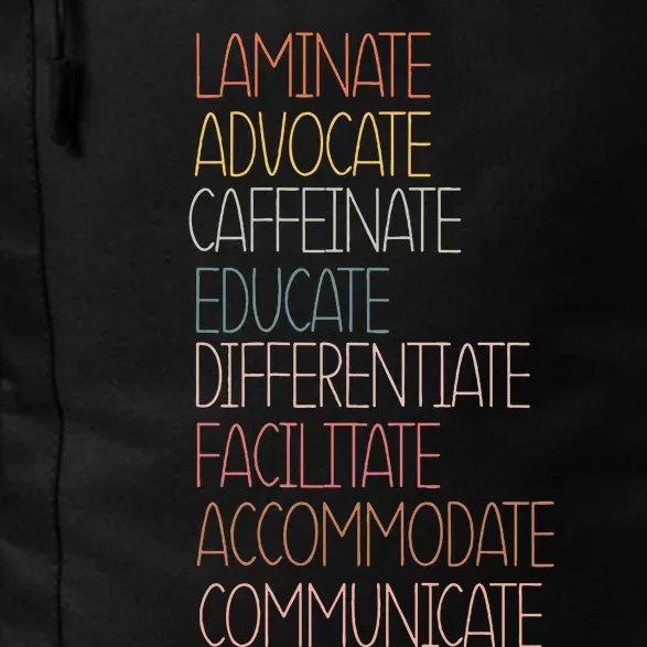 Sped Caffeinate Advocate Laminate Educate Teacher Autism Day Daily Commute Backpack